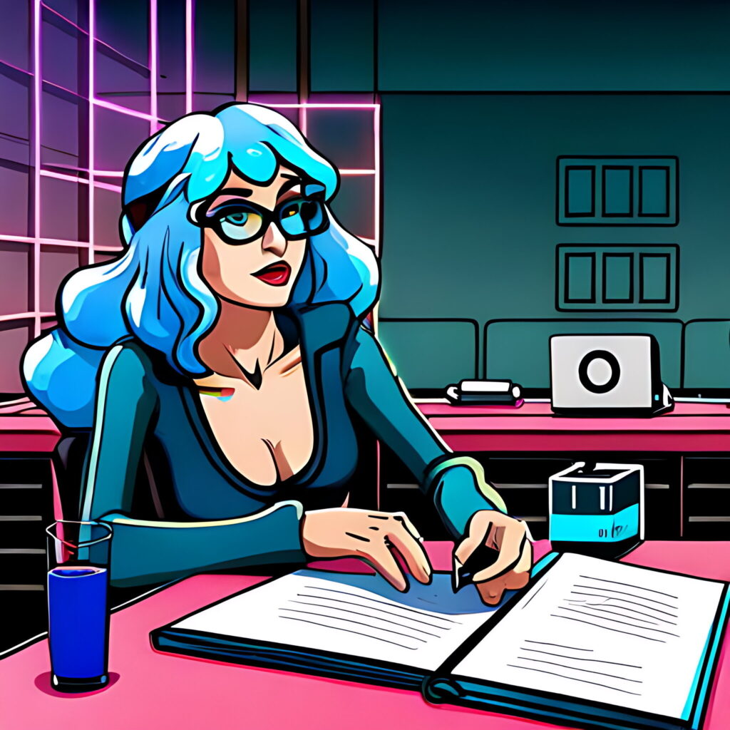 Blue haired Astrology helping you plan for success 